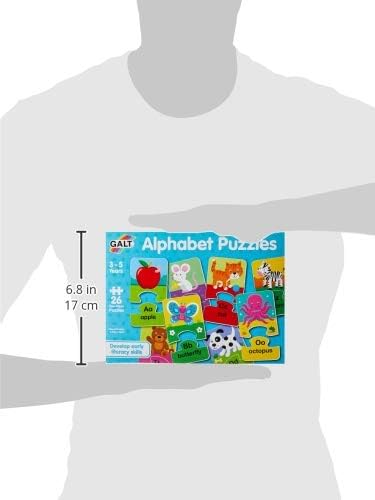 Galt Toys Alphabet Puzzles - 26 Two-Piece Educational Jigsaw Puzzles for Kids 3+