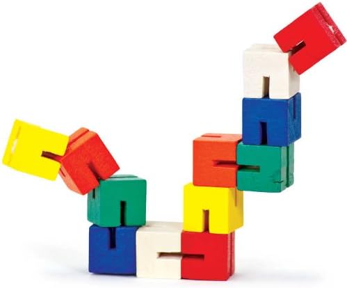 Tobar Twist and Lock Blocks Fidget Toy - 12-Piece Building Set for Kids 3+