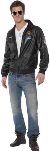 Smiffys Top Gun Bomber Jacket Costume - Adult L Size
