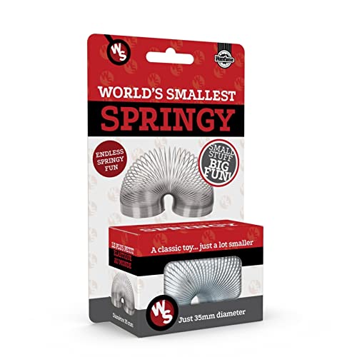 Funtime Gifts 10640 World's Smallest Springy Metal Spring - Mini Retro Toy for Kids & Collectors