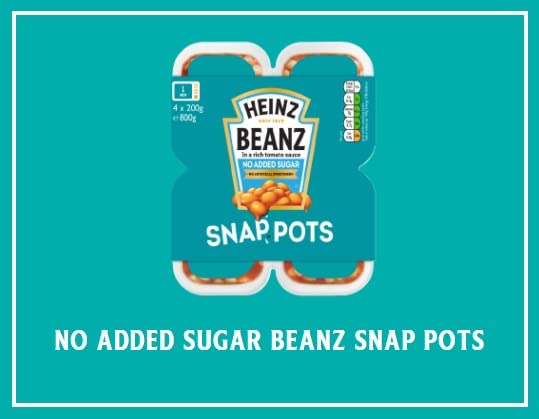 Heinz Baked Beans No Added Sugar Snap Pots 4 x 200g