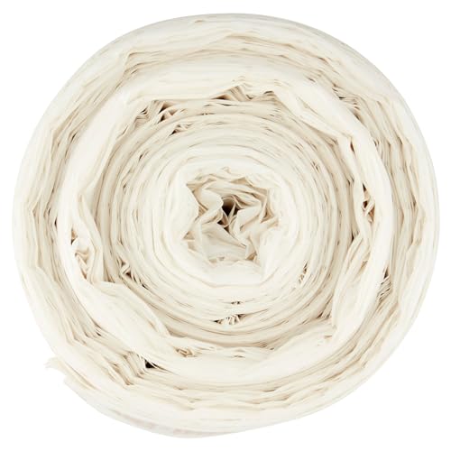 Polylina 35 Litre Tie Top Bin Liners - 40 Pack, Recycled Plastic, White Kitchen Waste Bags