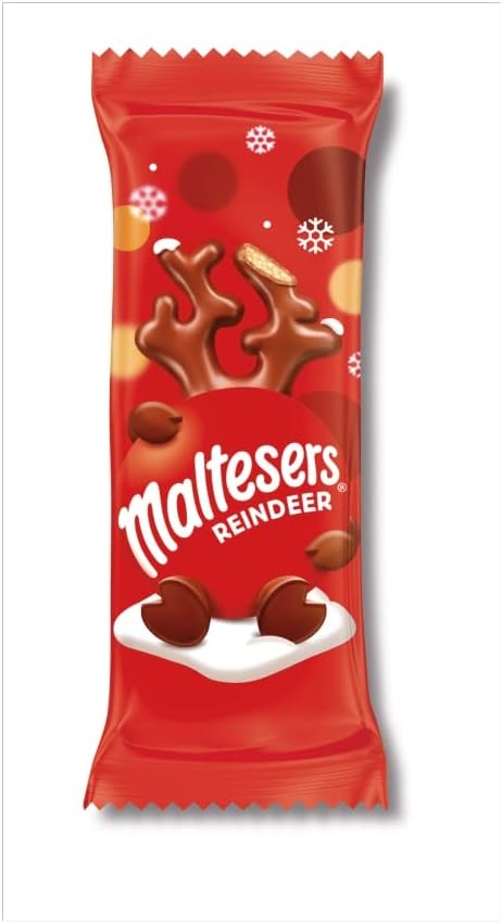 Maltesers - Milk Chocolate Reindeer Christmas Gift Box, 32 Pack Festive Stocking Filler