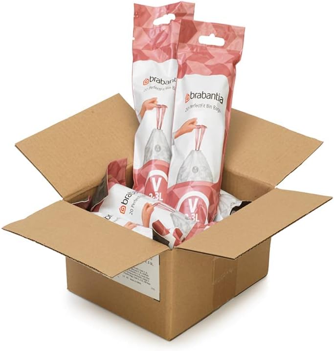 Brabantia - PerfectFit Bin Liners Multipack (Size V/2-3 Litre) Thick Plastic