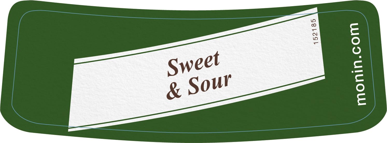 MONIN Premium Sweet and Sour Mix 1L - Lemon Lime Cocktail Syrup