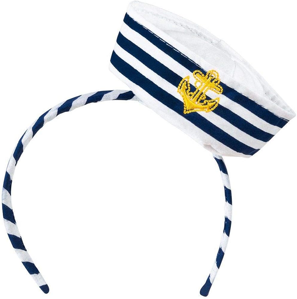 Boland Sailor Girl Tiara Hat with Anchor Embroidery