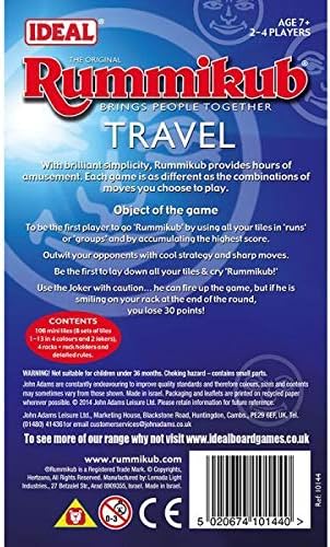 John Adams Rummikub Travel Game