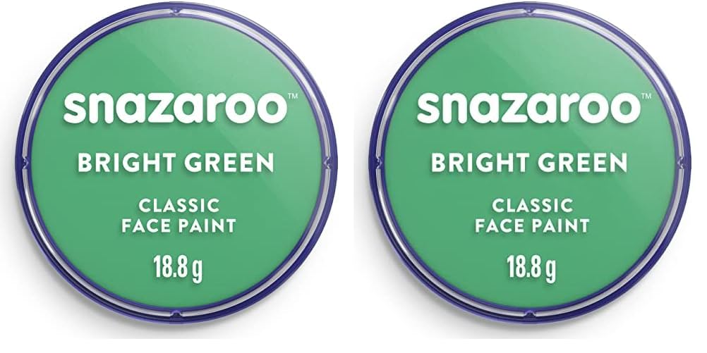 Snazaroo Classic Face and Body Paint - Bright Green (18.8g)