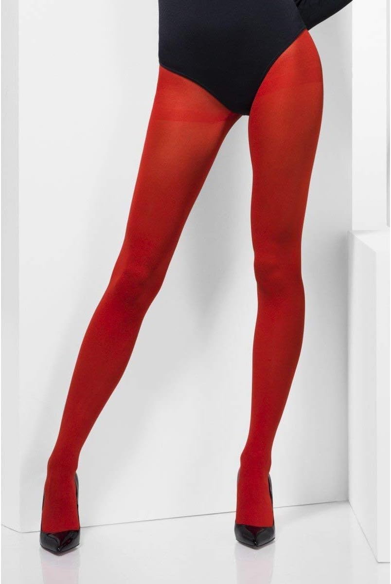 Smiffy's Fever Women's Opaque Tights, Red, One Size