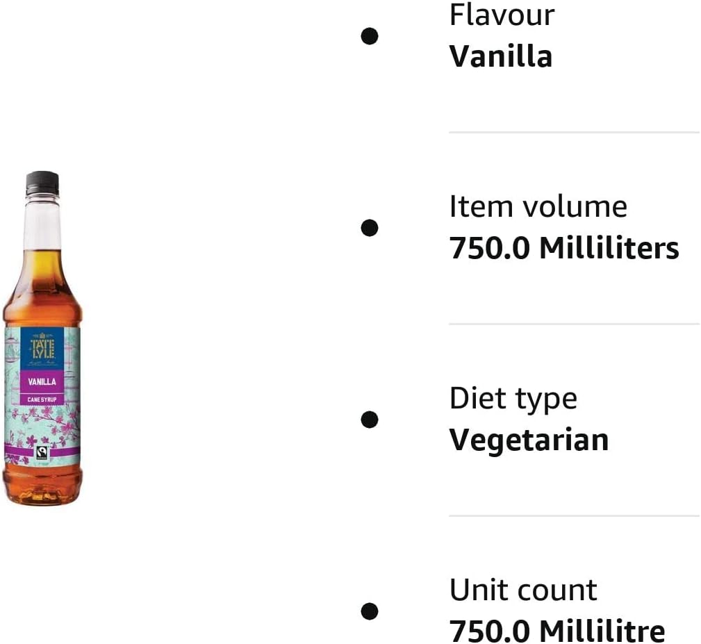 Tate & Lyle - Vanilla Coffee Syrup Fairtrade 750ml