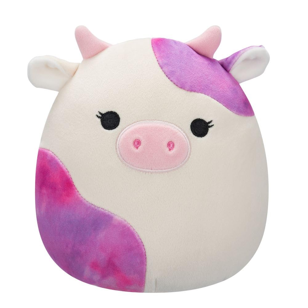Squishmallows Original 7.5-Inch Kalina the White Cow with Pink Tie-Dye Spot