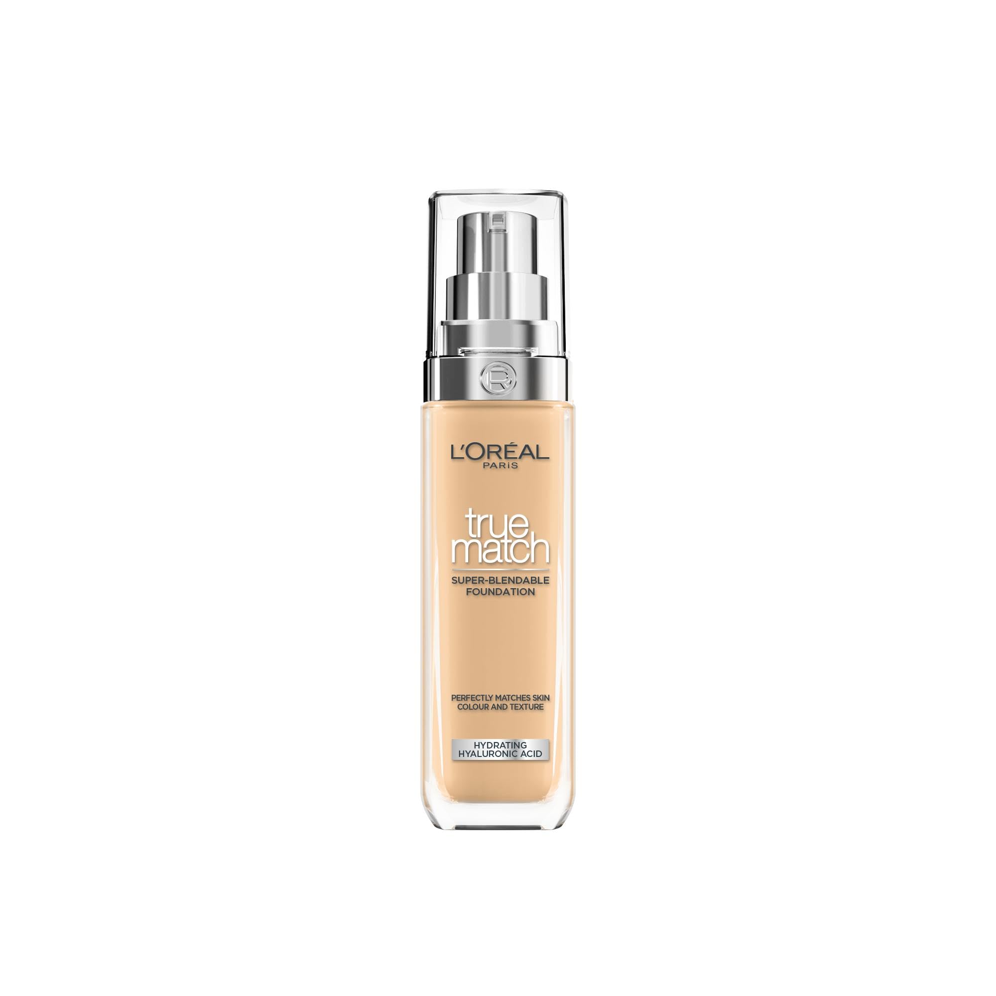 L'Oréal Paris True Match Hydrating Liquid Foundation with Hyaluronic Acid - 4W Golden Natural, 30 ml