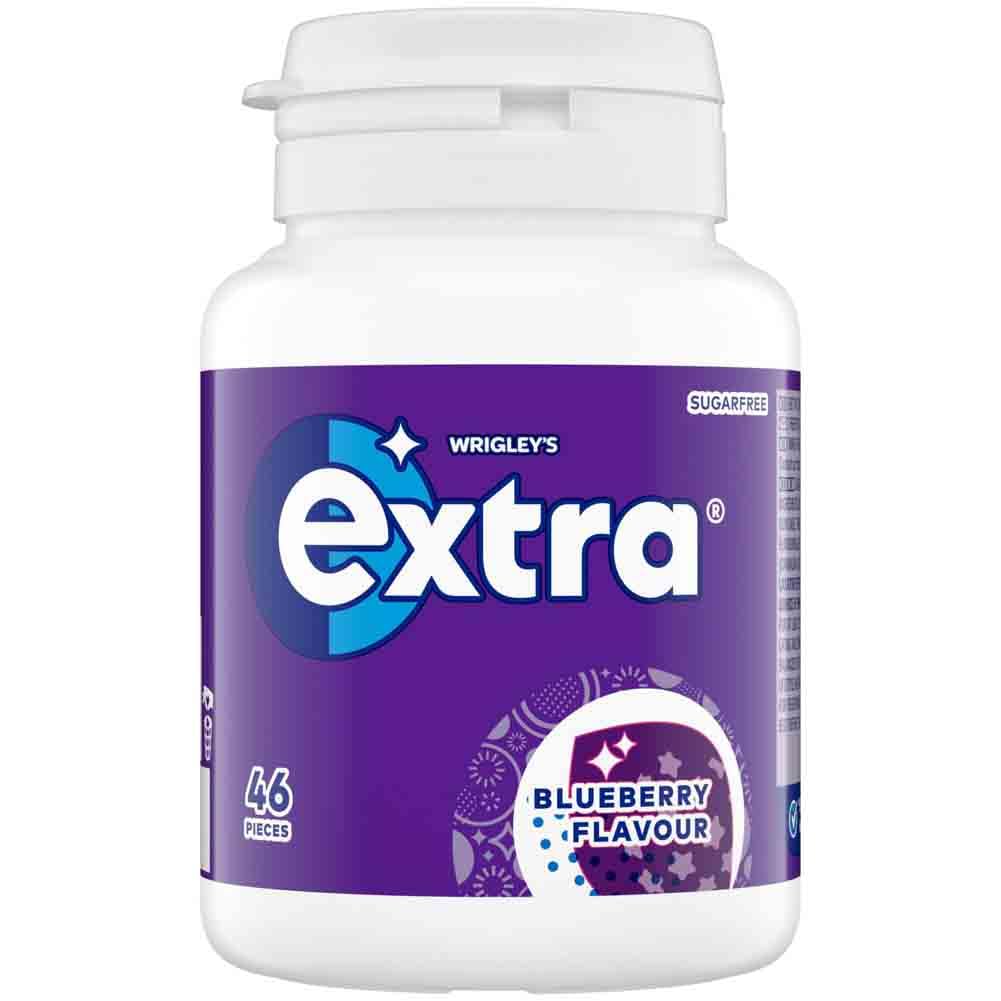 Extra - Blueberry Sugarfree Chewing Gum Bottle (46 Pieces)