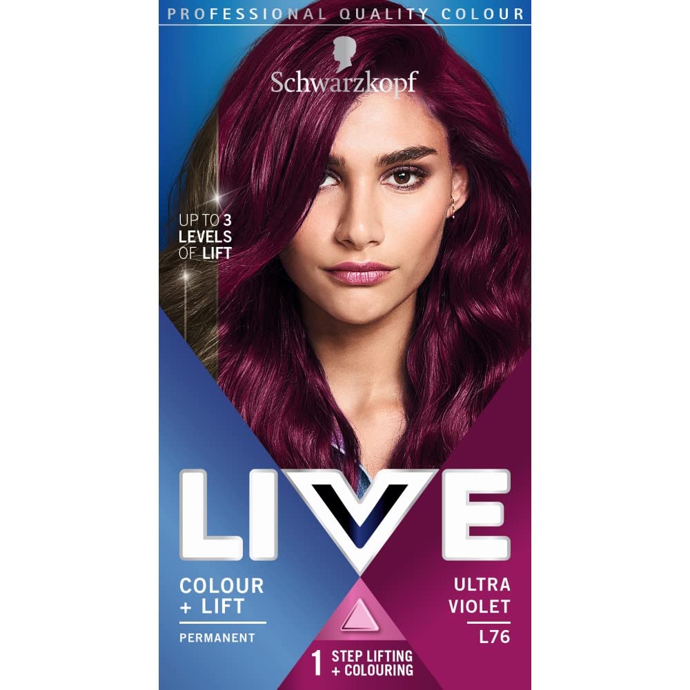 Schwarzkopf - LIVE Colour + Lift Ultra Violet Permanent Hair Dye L76 (100g)