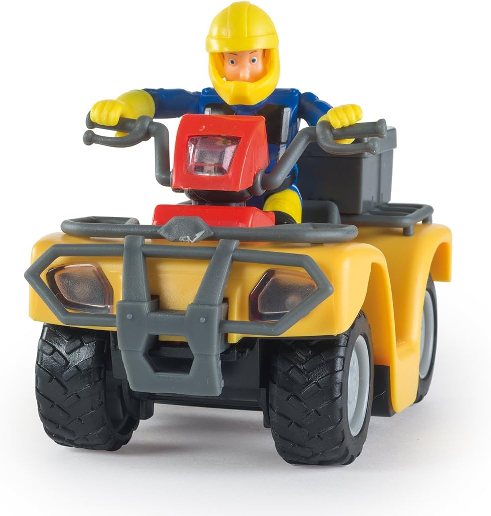 Smoby Fireman Sam Quad Mercury - Friction-Powered Fire Rescue Vehicle with Accessories