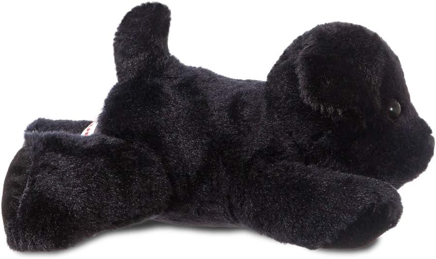 Aurora Mini Flopsies Black Labrador Dog - Soft Plush Toy, 8in