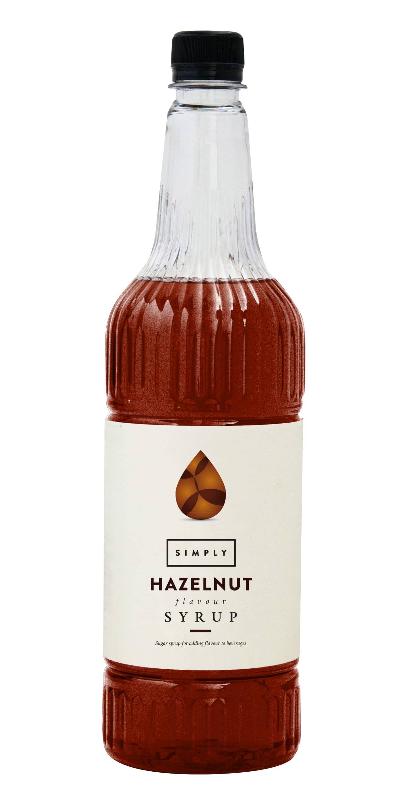 Simply - Hazelnut Syrup Vegan & Nut Free Flavoured Syrup for Coffee, Cocktails & Baking (1 Litre)