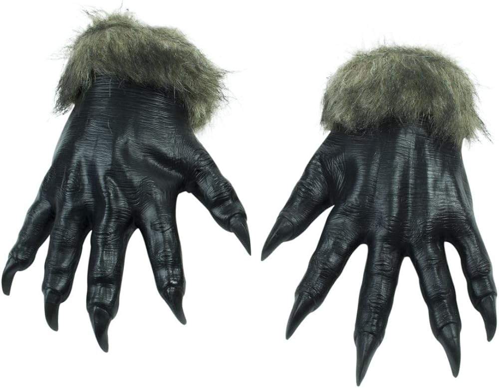 Bristol Novelty Wolf Hands MD241 | Black and Brown | Adult Unisex Costume Accessory