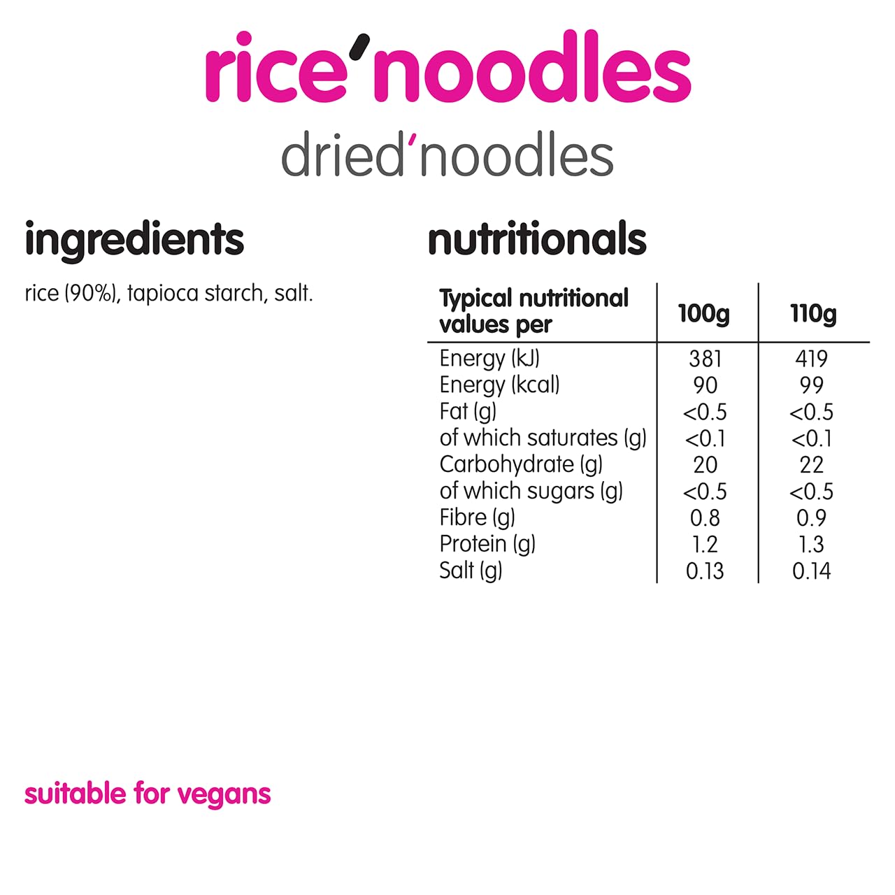 Itsu - Rice Noodles 180g | Vegan Japanese-Style Noodles for Soups & Stir-Fries