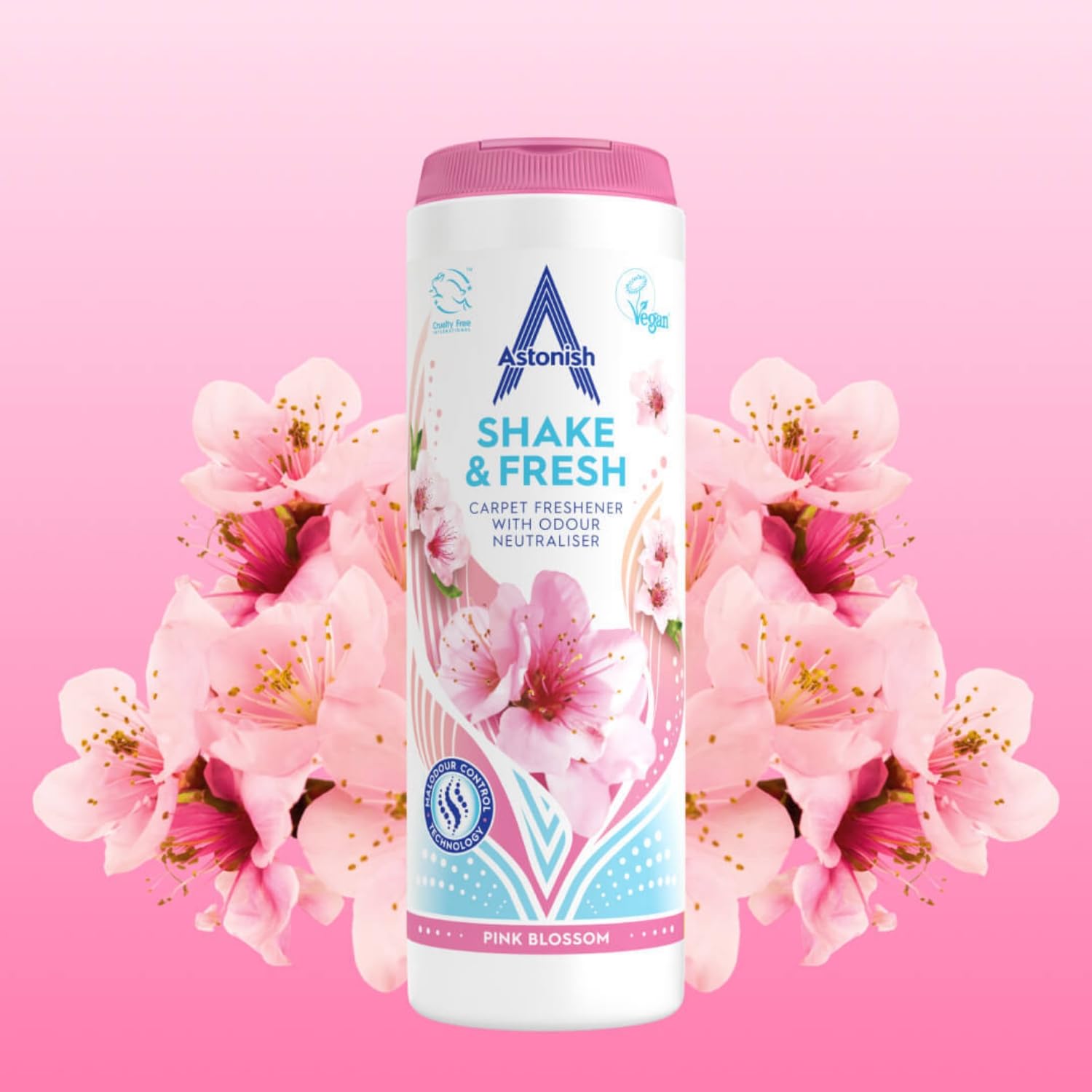 Astonish Shake & Fresh Carpet Freshener - Pink Blossom Scent, 3 Pack