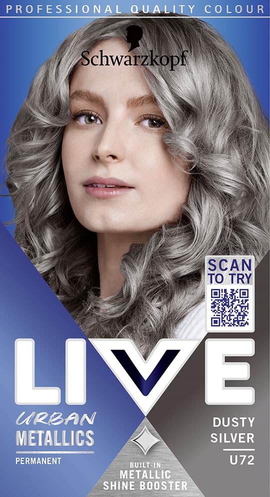 Schwarzkopf LIVE Urban Metallics Dusty Silver U72 Permanent Hair Dye with Coconut Oil - 200g