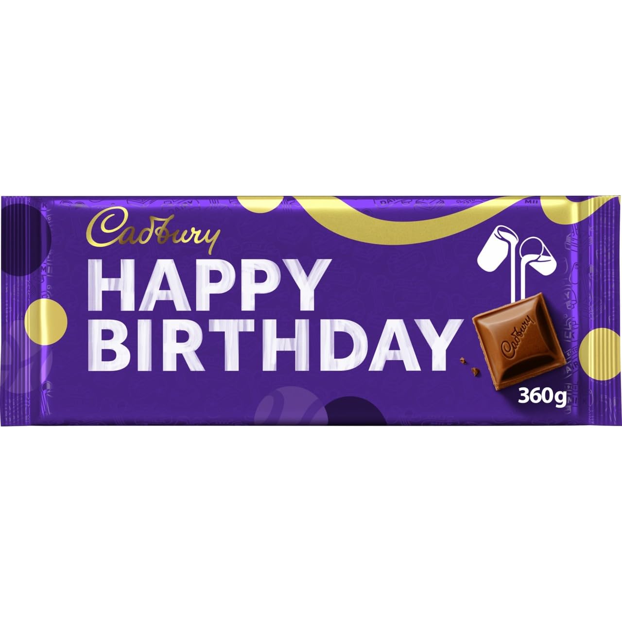Cadbury Dairy Milk 360g Happy Birthday Chocolate Bar