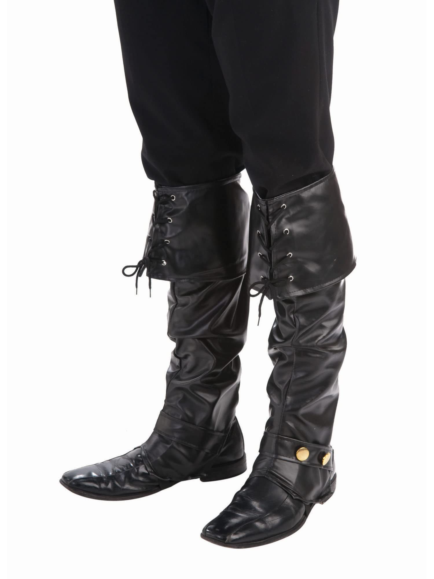 Bristol Novelty Boot Tops Deluxe, Mens, Knee-High, Buckle & Lace-Up