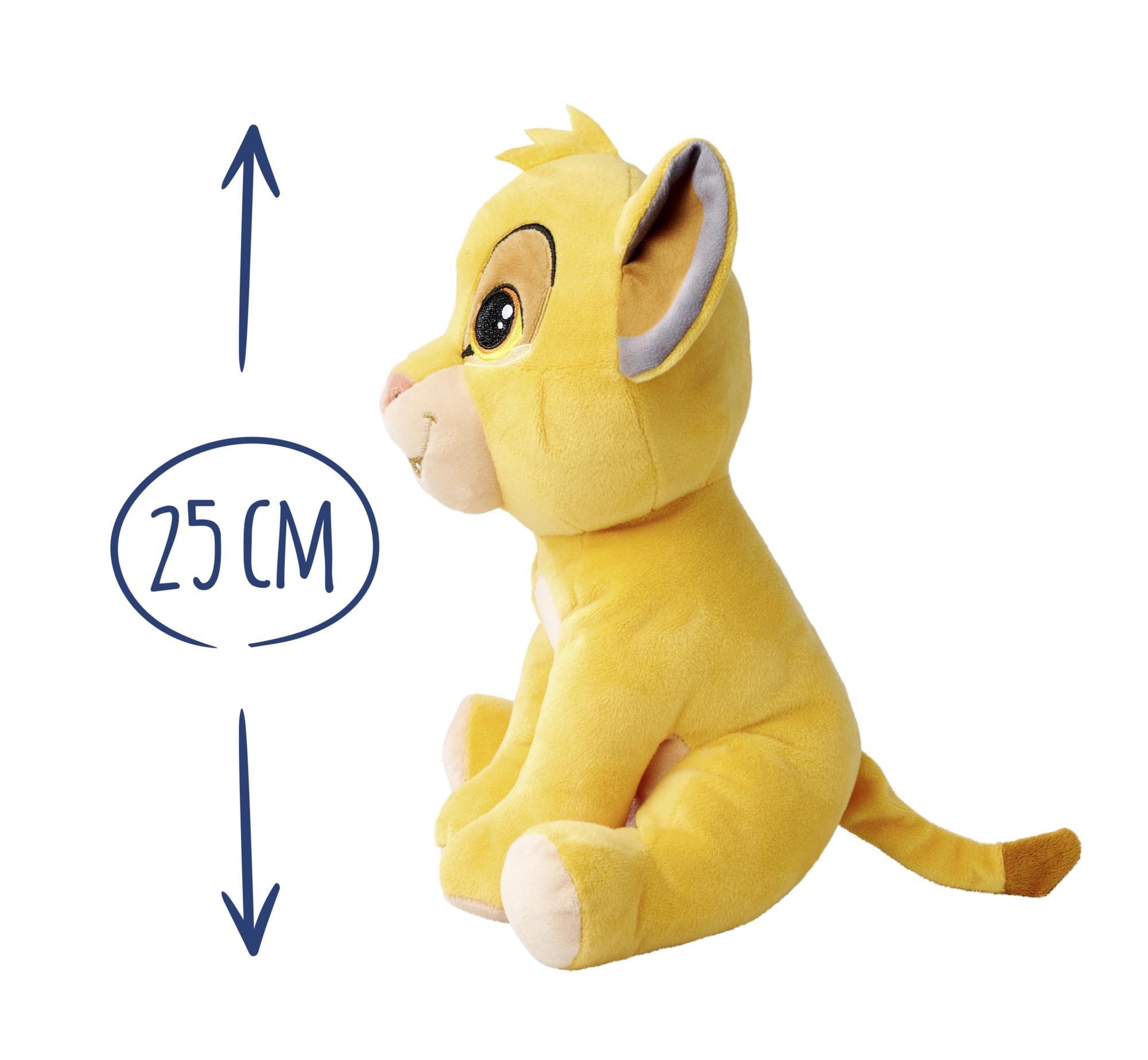 Simba Disney Lion King Plush Toy - 25cm Tall, Officially Licensed