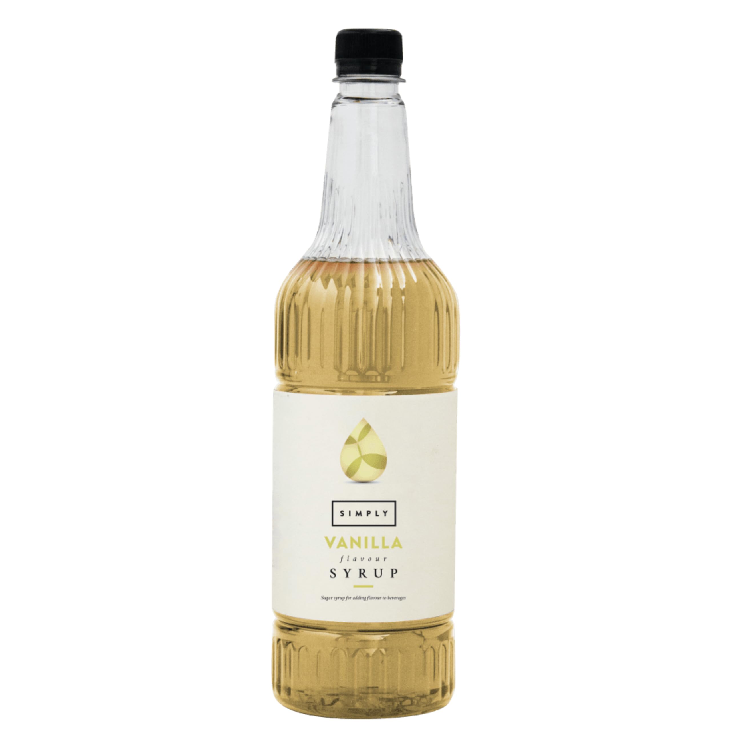 Simply - Vanilla Syrup, Vegan & Nut Free Flavoured Syrup for Coffee, Cocktails & Baking (1 Litre)