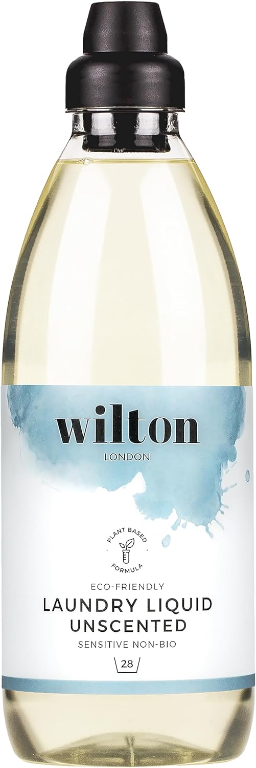 Wilton London Eco-Friendly Unscented Laundry Liquid (1.5L) - Non-Bio Detergent for Sensitive Skin & Delicates