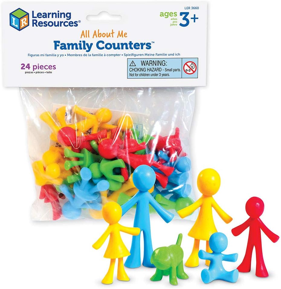 Learning Resources All About Me Family Counters - Educational Toy Set for Early Maths & Role Play