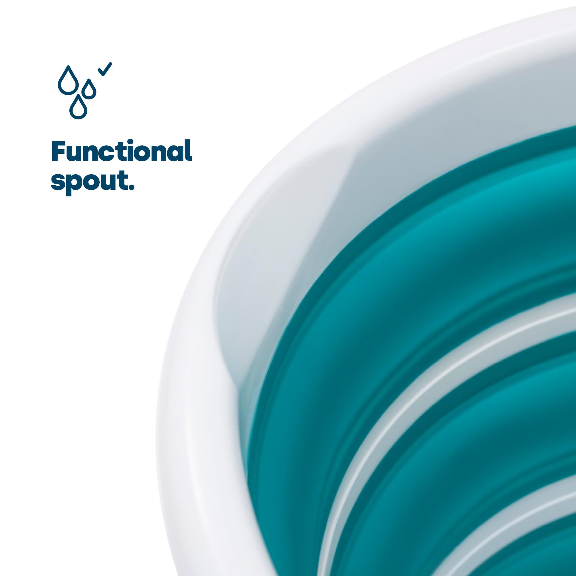 LIVIVO Collapsible Bucket – 10L Folding Silicone Bucket for Home, Kitchen & Cleaning