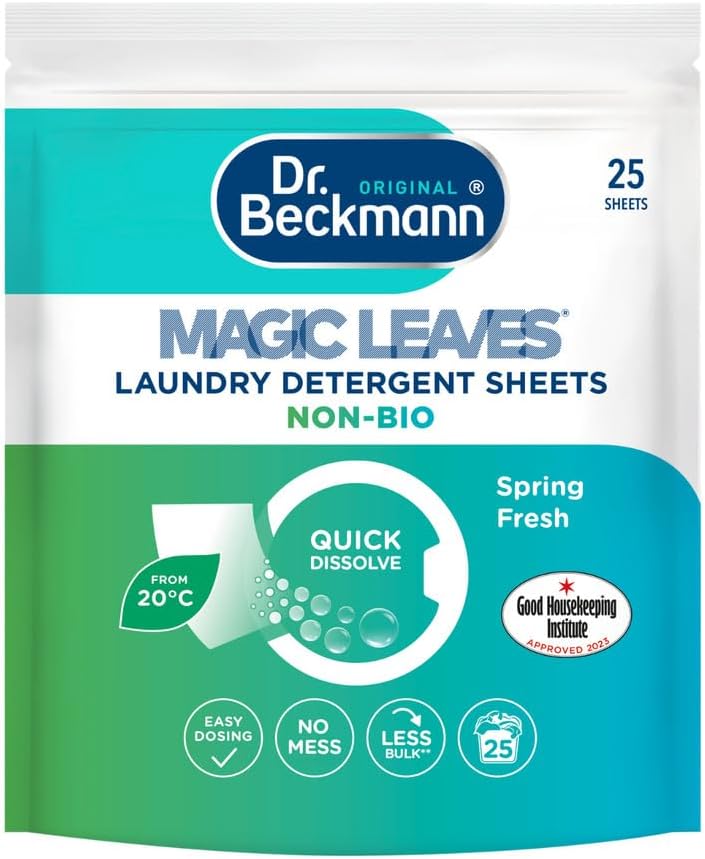 Dr. Beckmann - MAGIC LEAVES Non-Bio Laundry Detergent Sheets | 25 Sheets