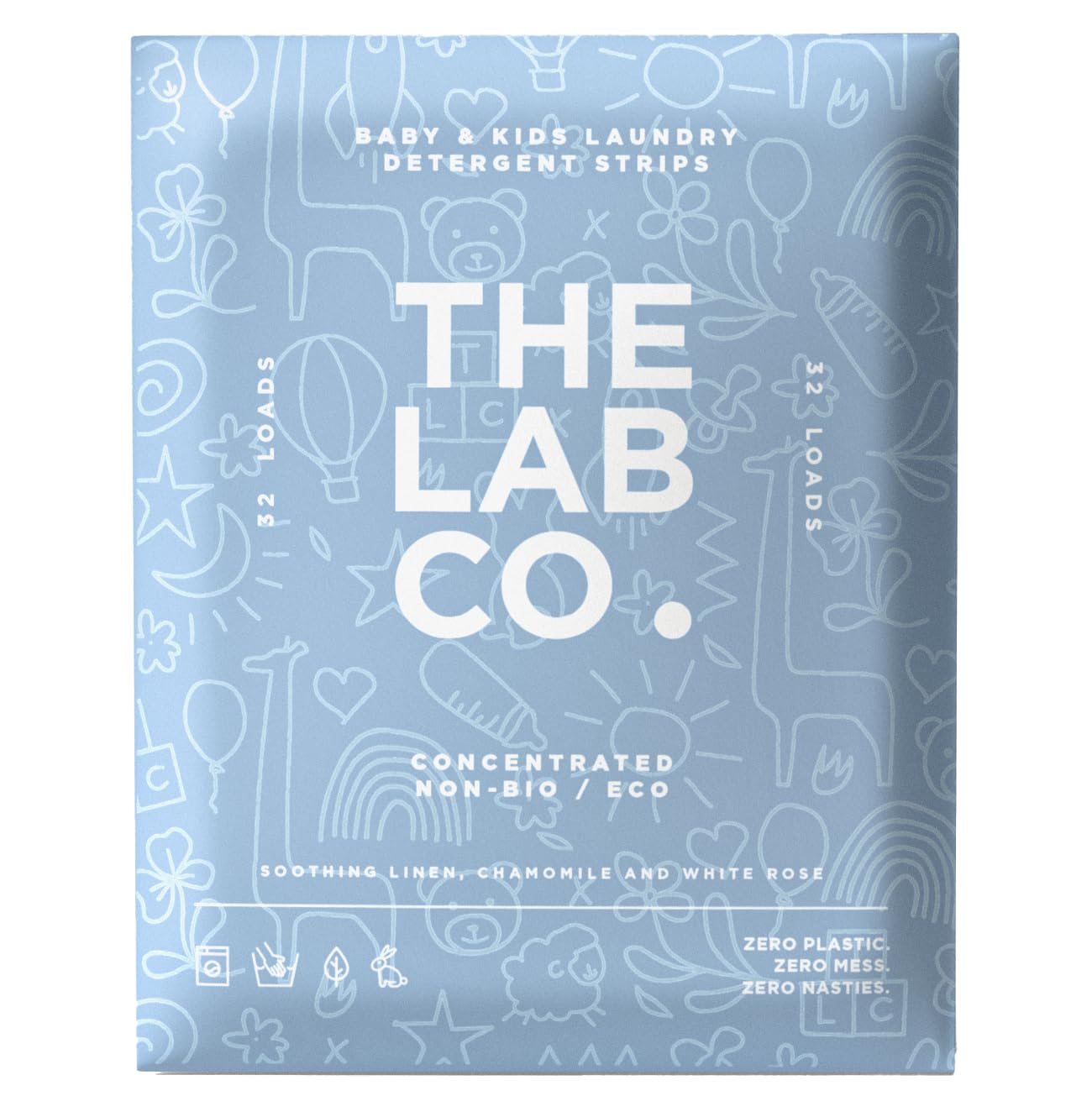 The Lab Co. - Laundry Detergent Strips (32 Loads, Eco Ultra-Concentrated)