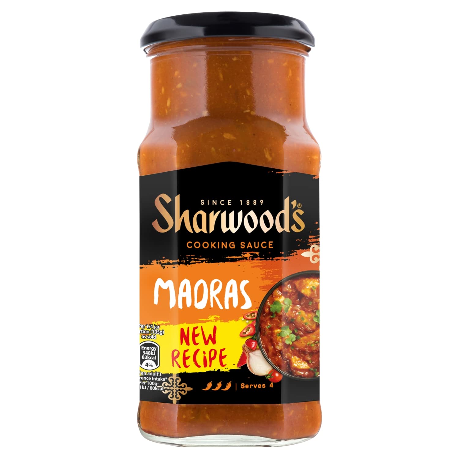 Sharwood's Madras Curry Sauce - Cooking Sauce, 420 g Jar