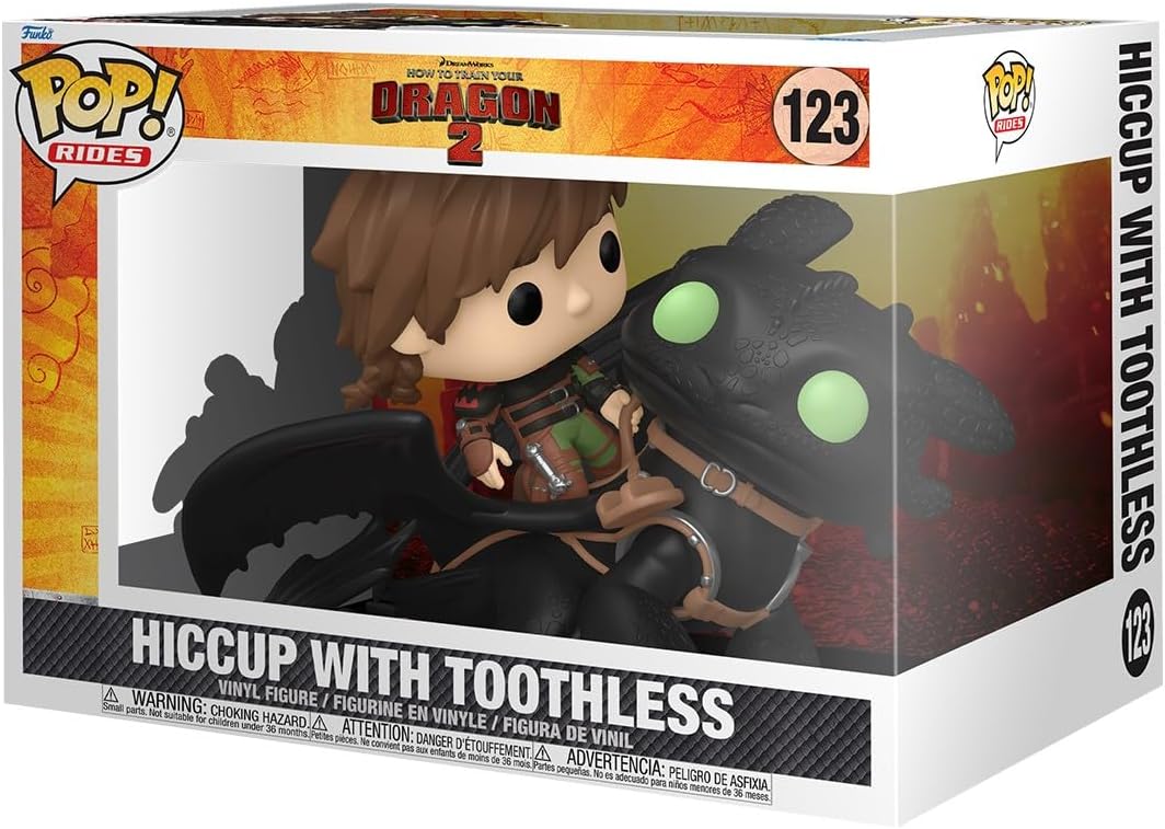Funko Pop! Rides Deluxe: How to Train Your Dragon - Hiccup with Toothless Vinyl Figure