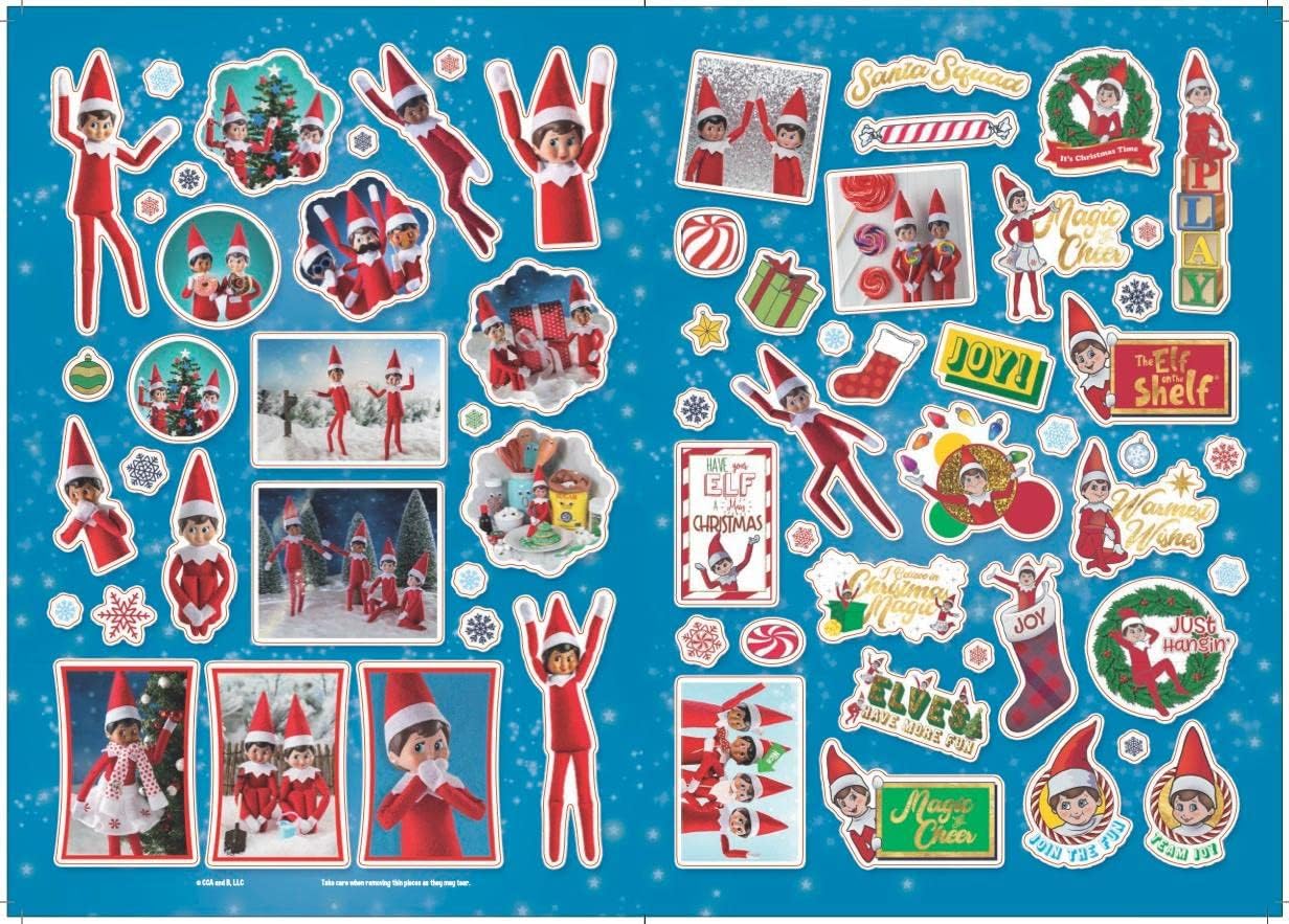 Elf on the Shelf Sticker Colouring Book - Christmas Activity for Kids