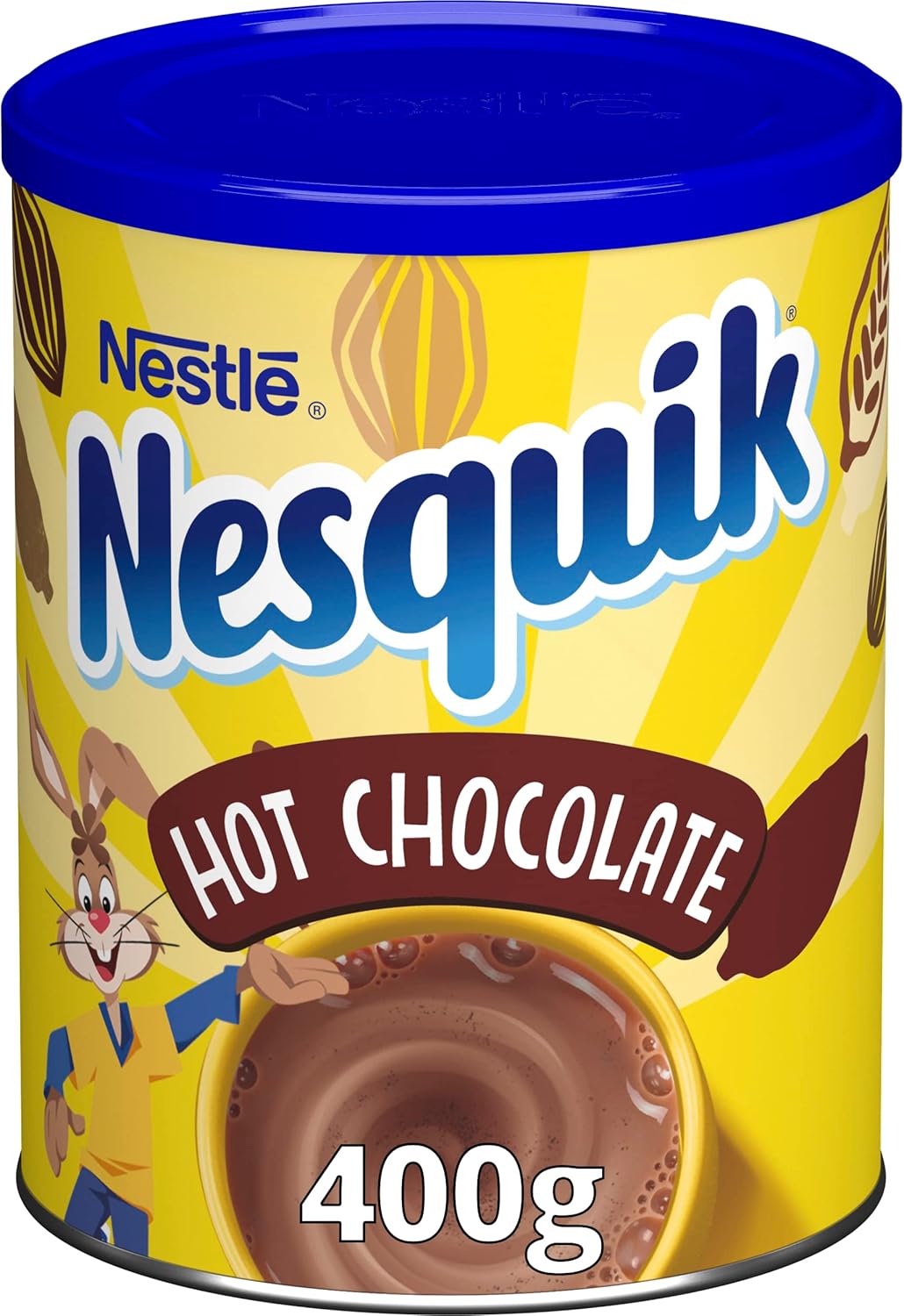 Nesquik Hot Chocolate Powder 400g - Gluten Free, No Artificial Ingredients, Sustainably Sourced Cocoa