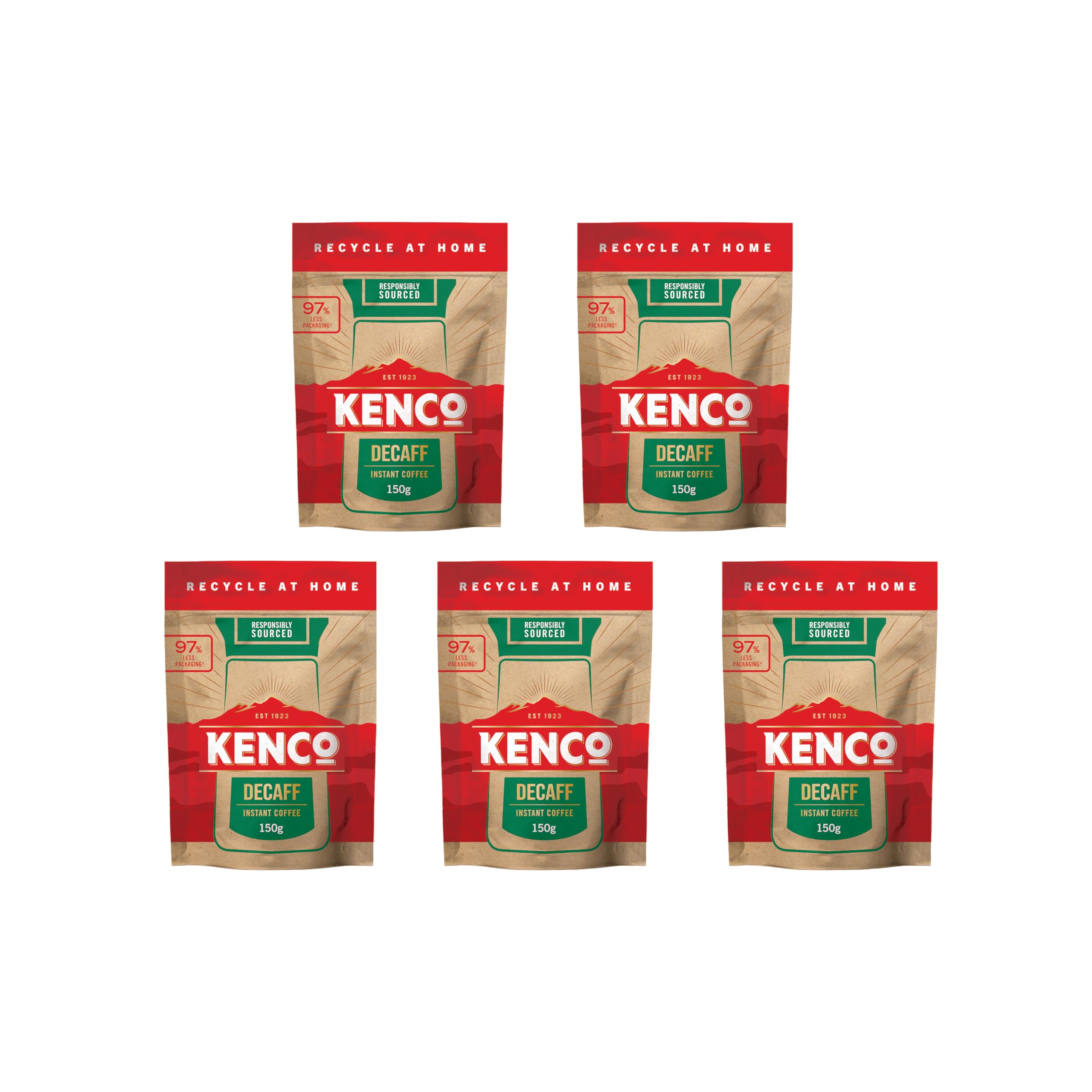 Kenco Decaff Instant Coffee Refill 150G x 5 (750g Total)