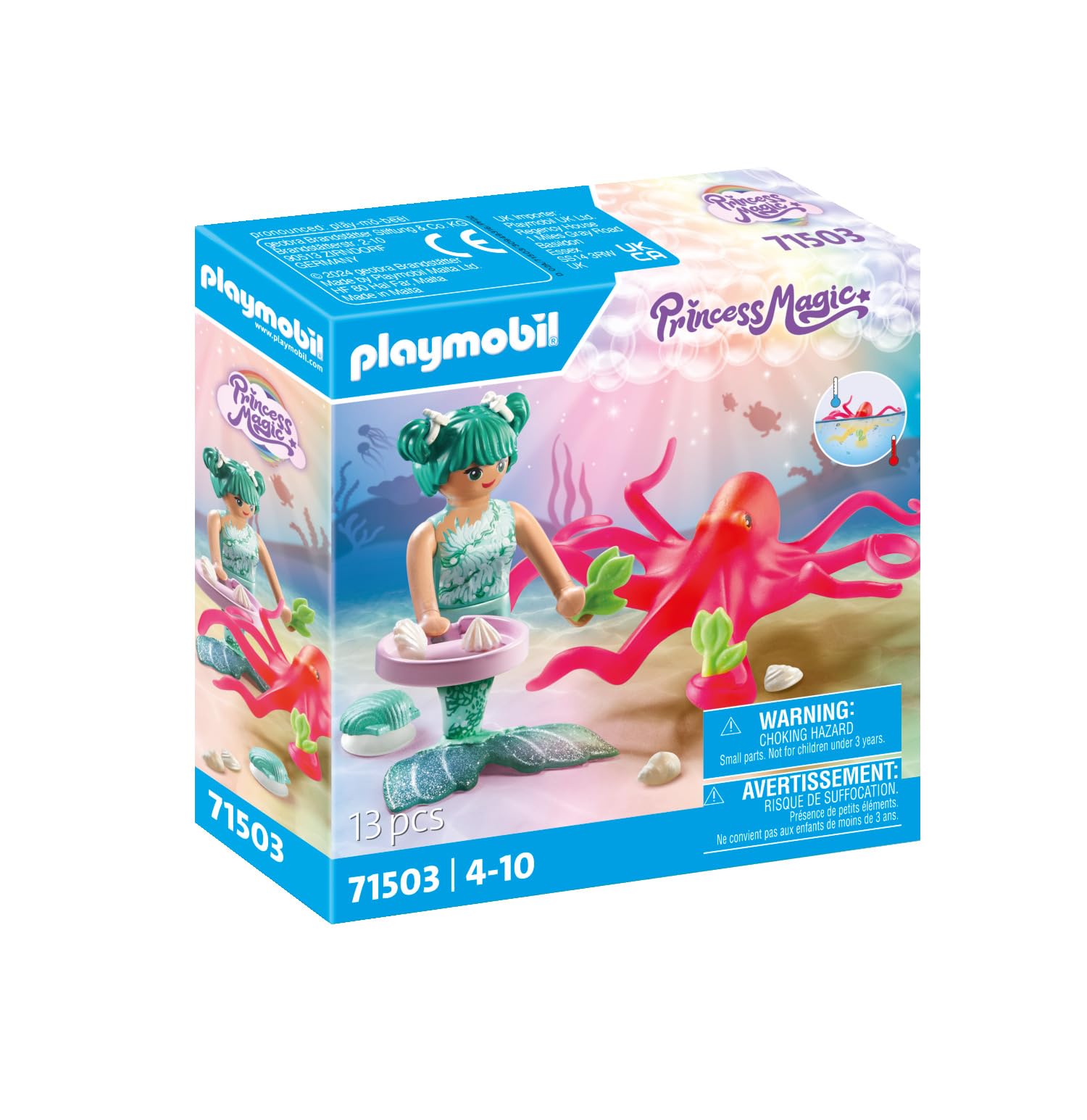 Playmobil Mermaid with Octopus - Color-Changing Playset for Ages 4+