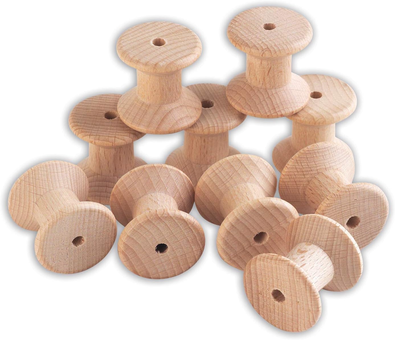 TickiT Natural Wooden Spools - Heuristic Play Set for Toddlers