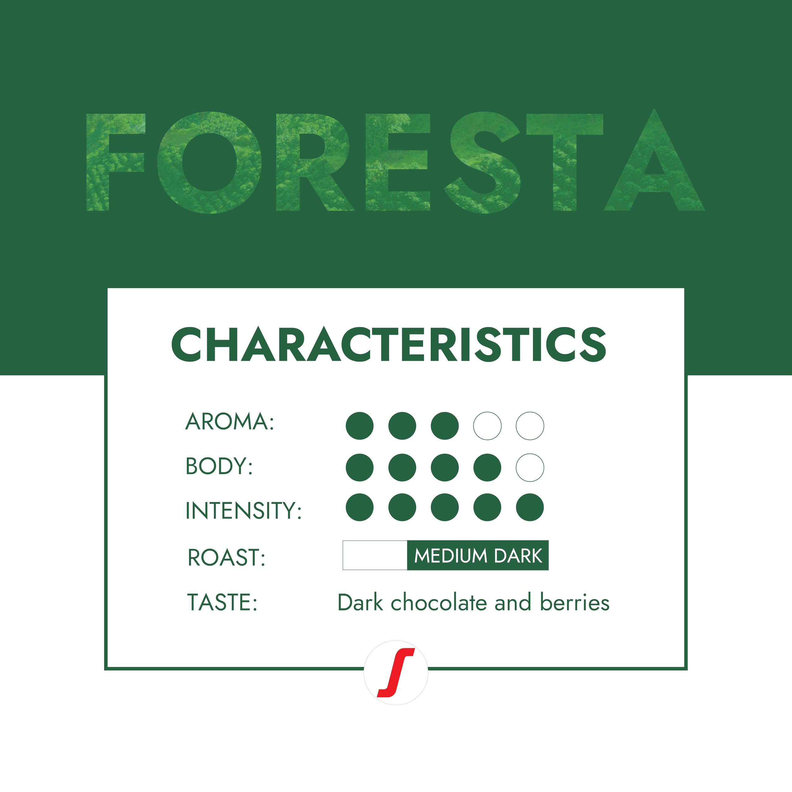 Segafredo Zanetti FORESTA Rainforest Alliance Certified Coffee Beans - 1kg Whole Bean