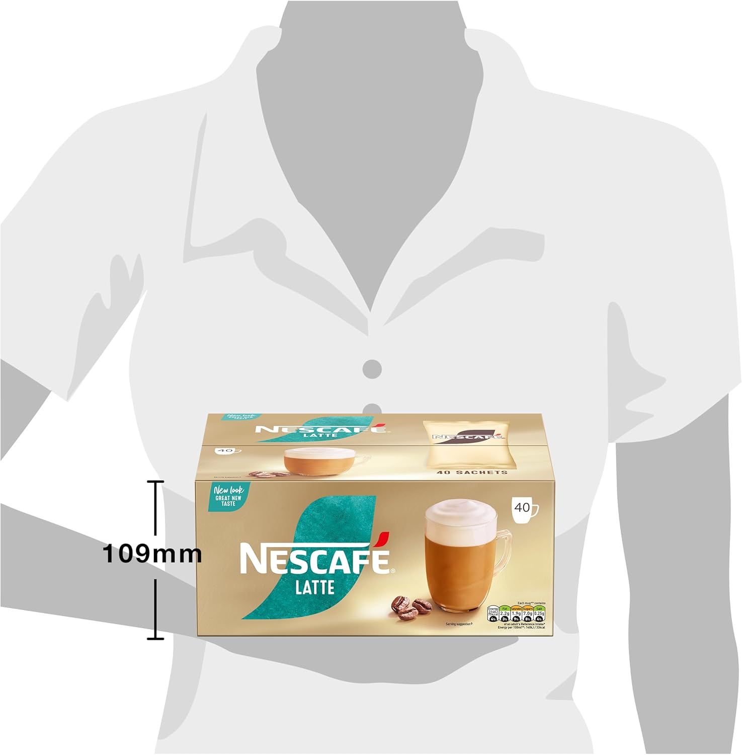 NESCAFÉ Gold Latte Instant Coffee Sachets - 40 x 18g