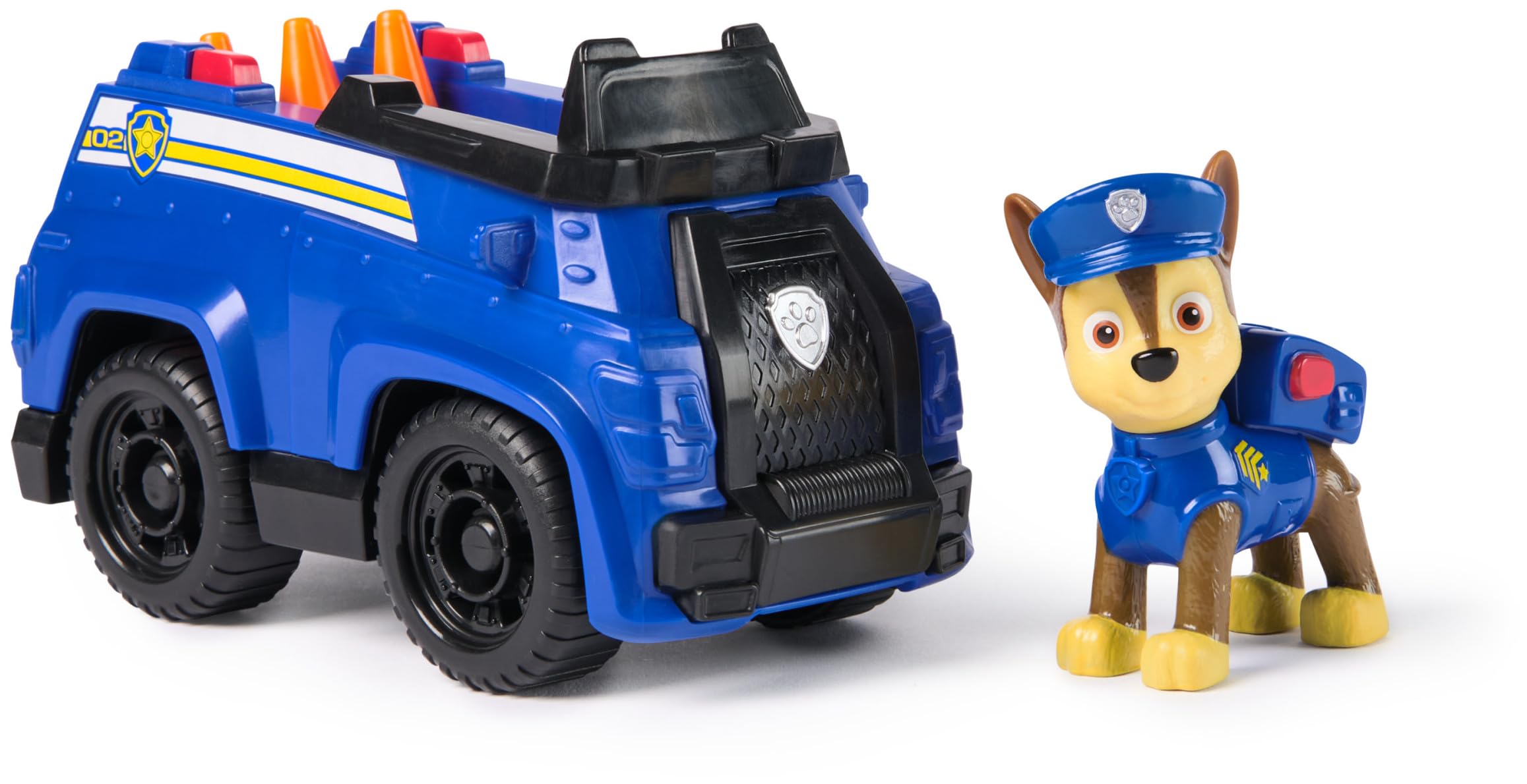 Paw Patrol Chase's Patrol Cruiser - Toy Vehicle with Collectible Chase Figure for Kids 3+