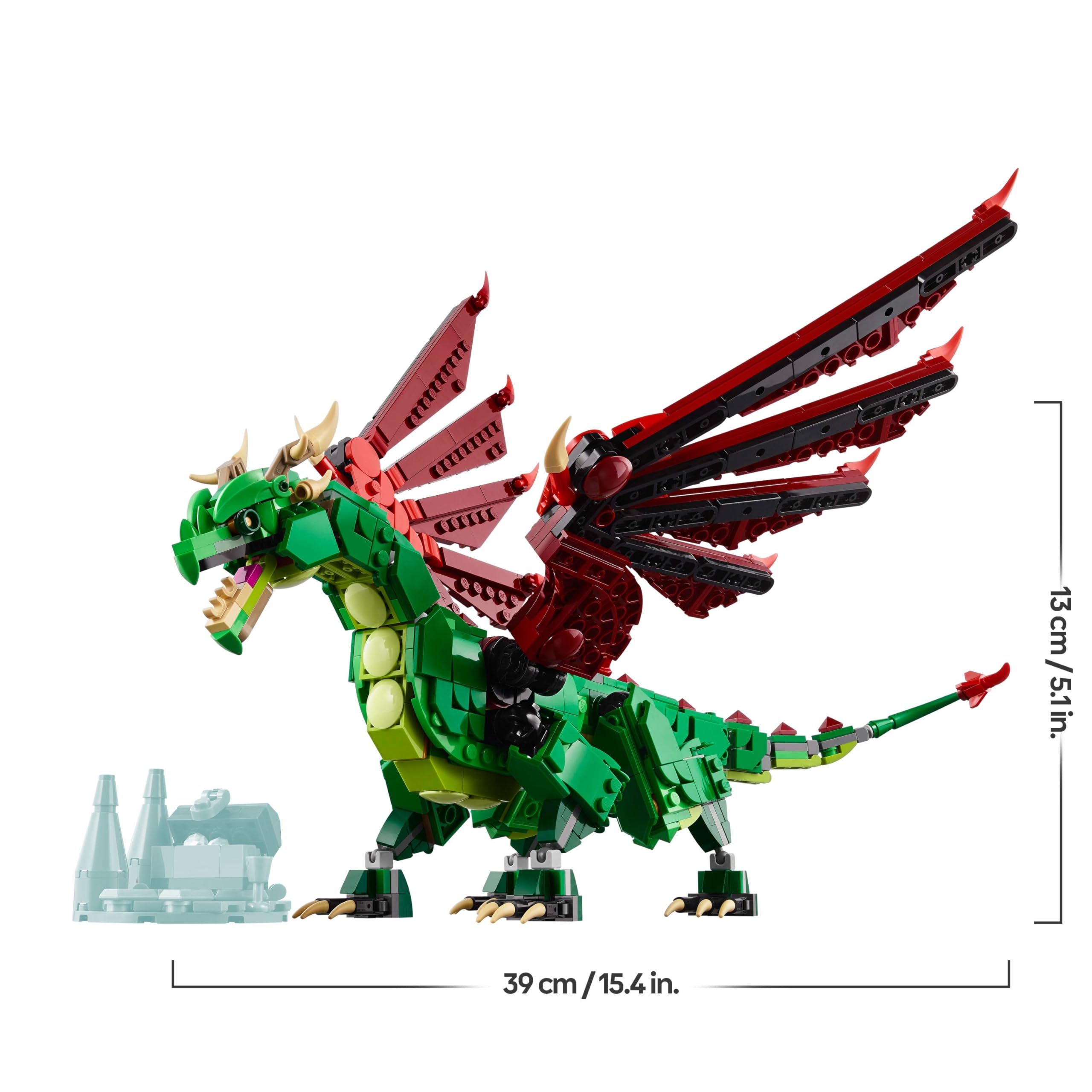 LEGO Creator 3in1 Medieval Dragon Toy - Build a Dragon, Sea Serpent or Phoenix | 715 Pieces