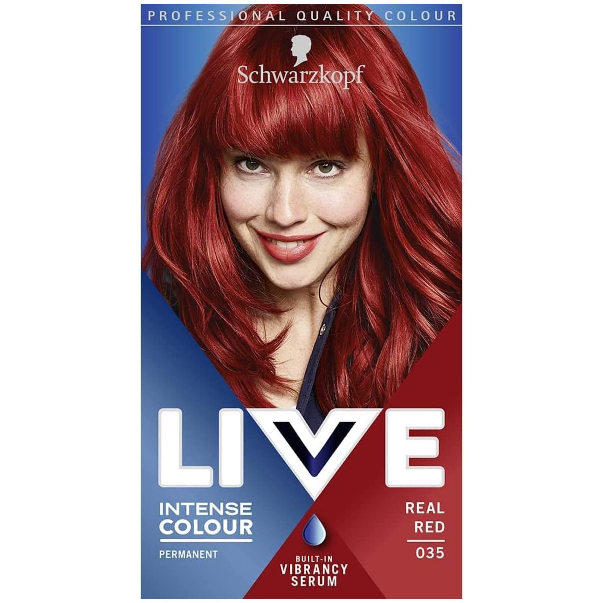 Schwarzkopf LIVE Intense Real Red 035 Permanent Hair Colour (200g)