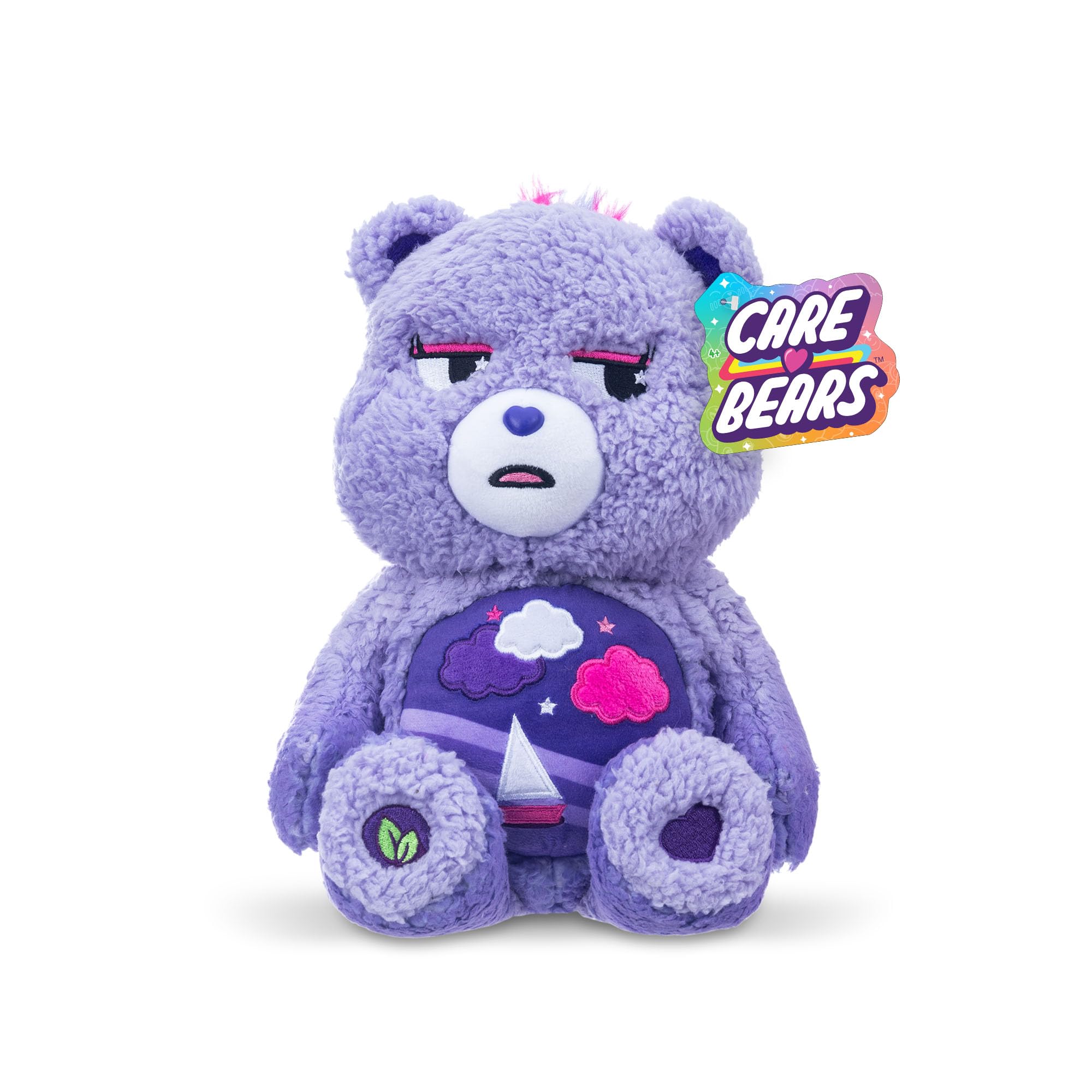 Care Bears Stormy Heart Bear 35cm Plush - Soft Eco-Friendly Toy with B