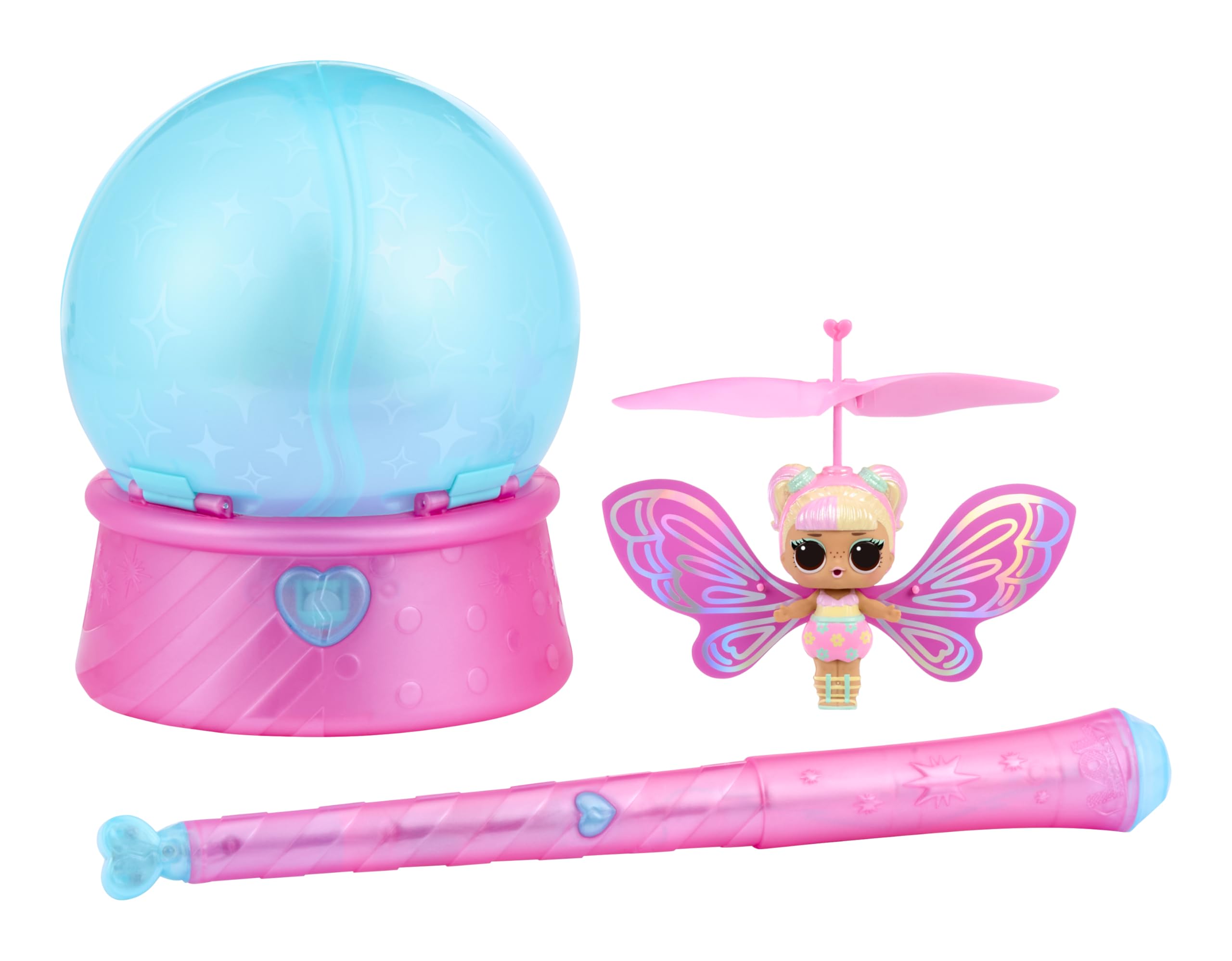 L.O.L. Surprise! Magic Flyers Fairies Tots - Flower Child - Rechargeable Flying Doll with Magic Wand, Ages 3+