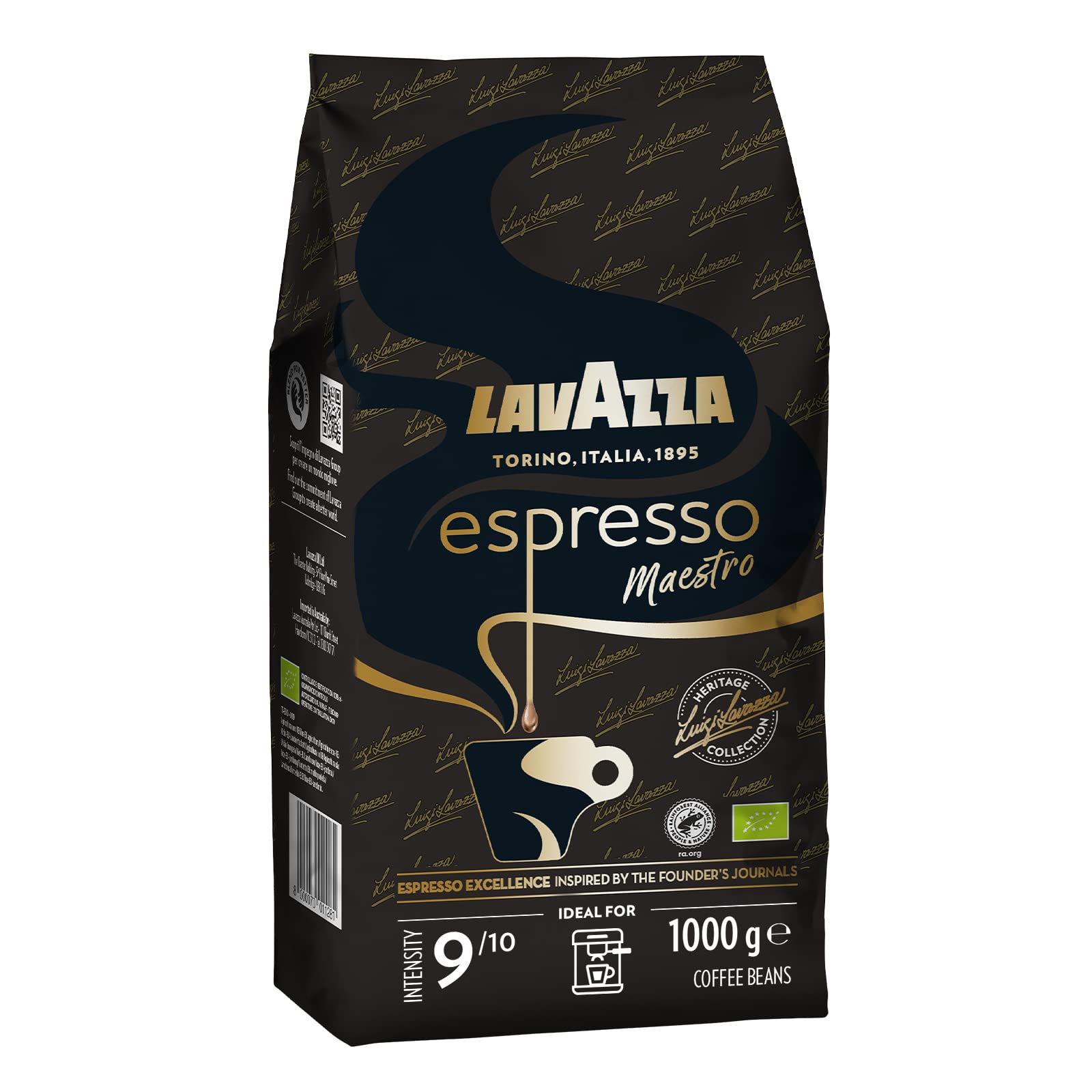 Lavazza Espresso Maestro - Organic Whole Coffee Beans for Espresso Machines