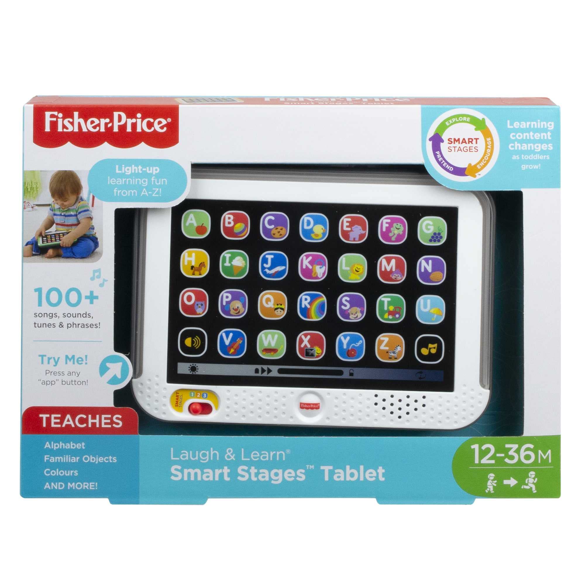 Fisher-Price Laugh & Learn Smart Stages Tablet - Educational Electronic Learning Toy for Toddlers 12 Months+
